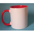 Haonai Customized Premium Grade A 11oz. Lime Sublimation Blank Mugs (Qty 36) Colored Handle and Rim as a present